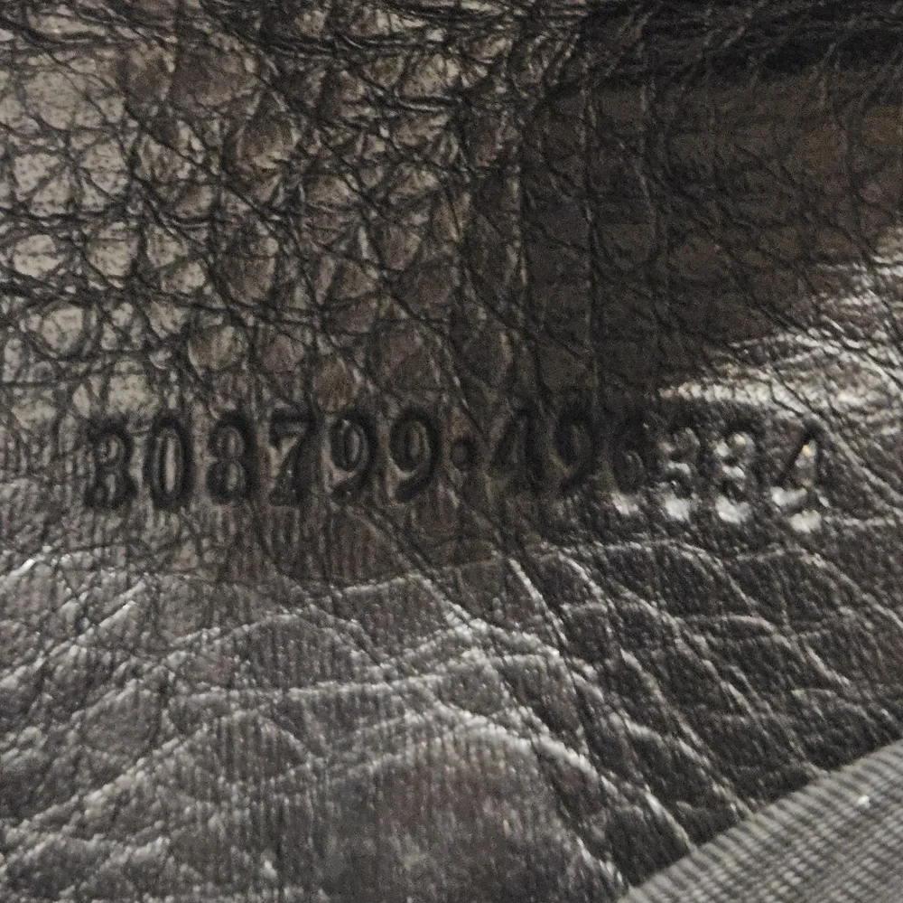 Gucci GG Marmont Black Leather Card And Key Holder Wallet In Black And Silver - Picture 11 of 11